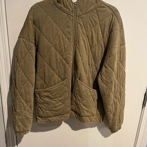 Quilted Olive Green Jacket